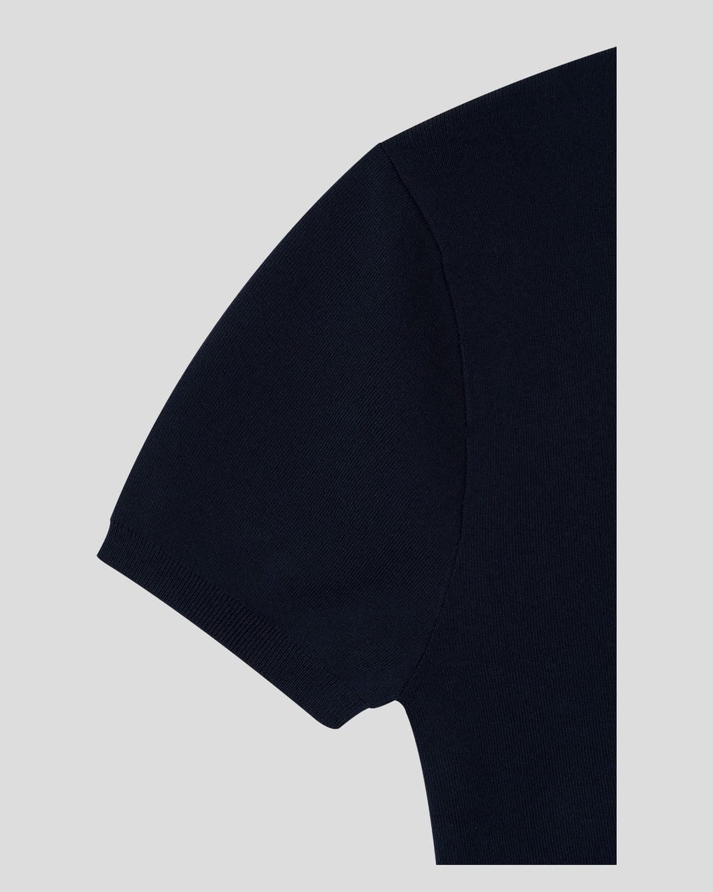 (M's) Denim Collar Half Knit