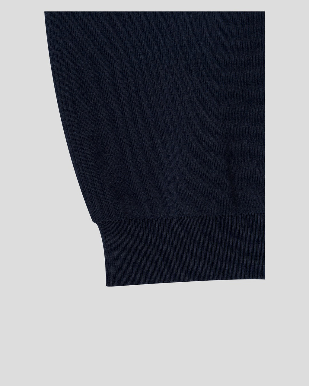 (M's) Denim Collar Half Knit