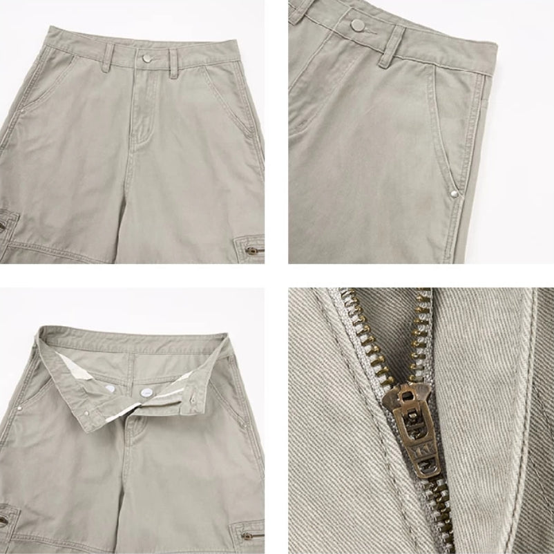 (UNISEX) Curved Pigment Cargo Pants