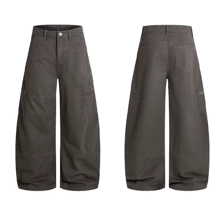 (UNISEX) Curved Pigment Cargo Pants