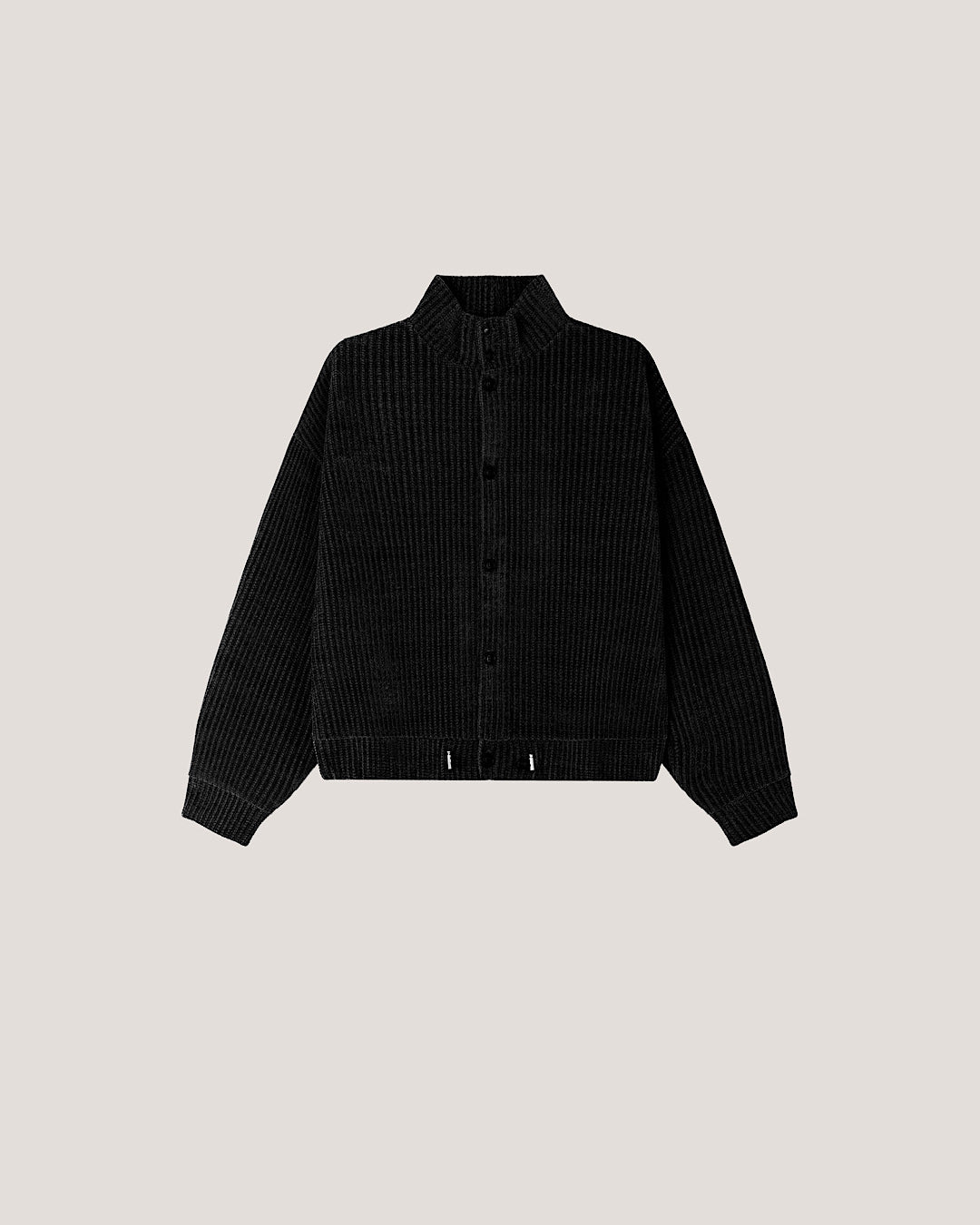 (UNISEX) Velour High Neck Cardigan