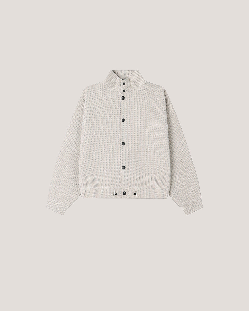 (UNISEX) Velour High Neck Cardigan