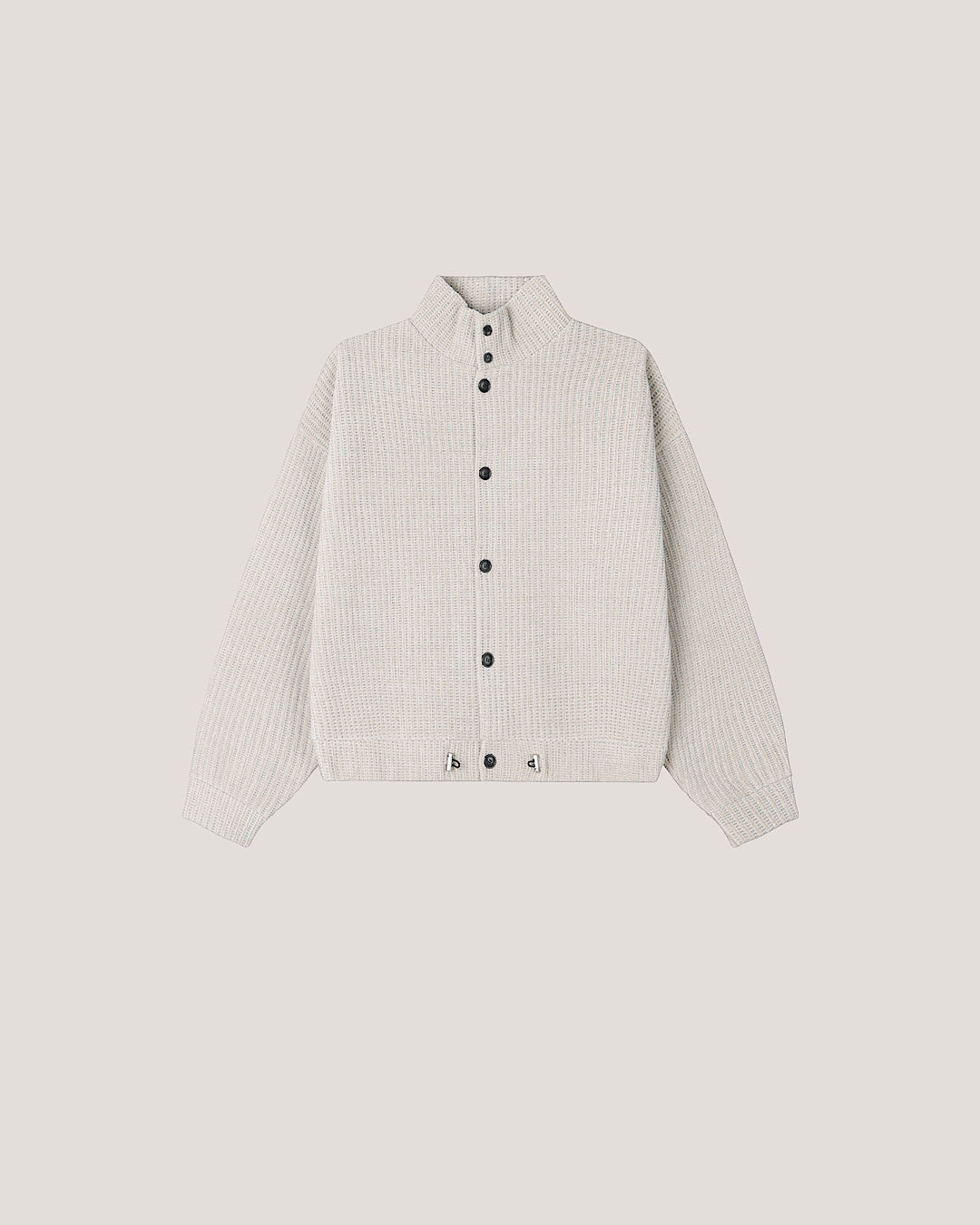 (UNISEX) Velour High Neck Cardigan