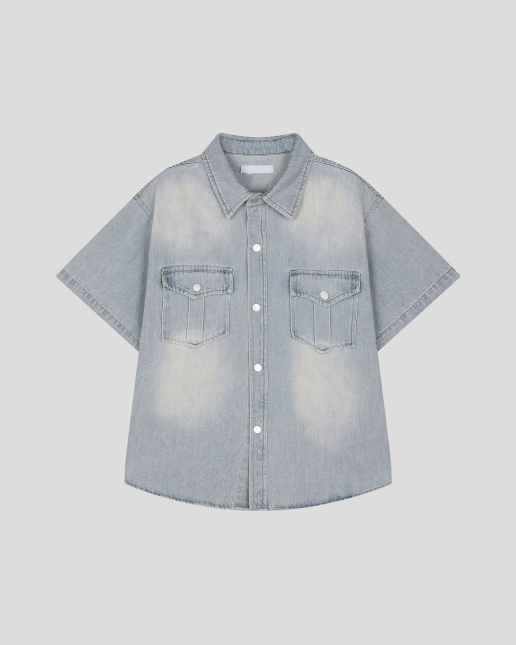 (UNISEX) Slub Denim Over Shirts