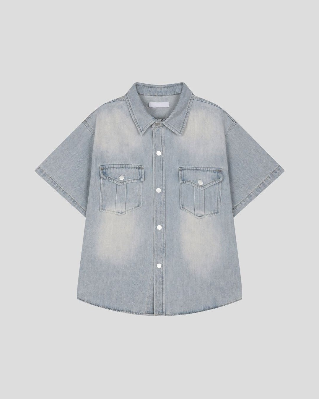 (UNISEX) Slub Denim Over Shirts
