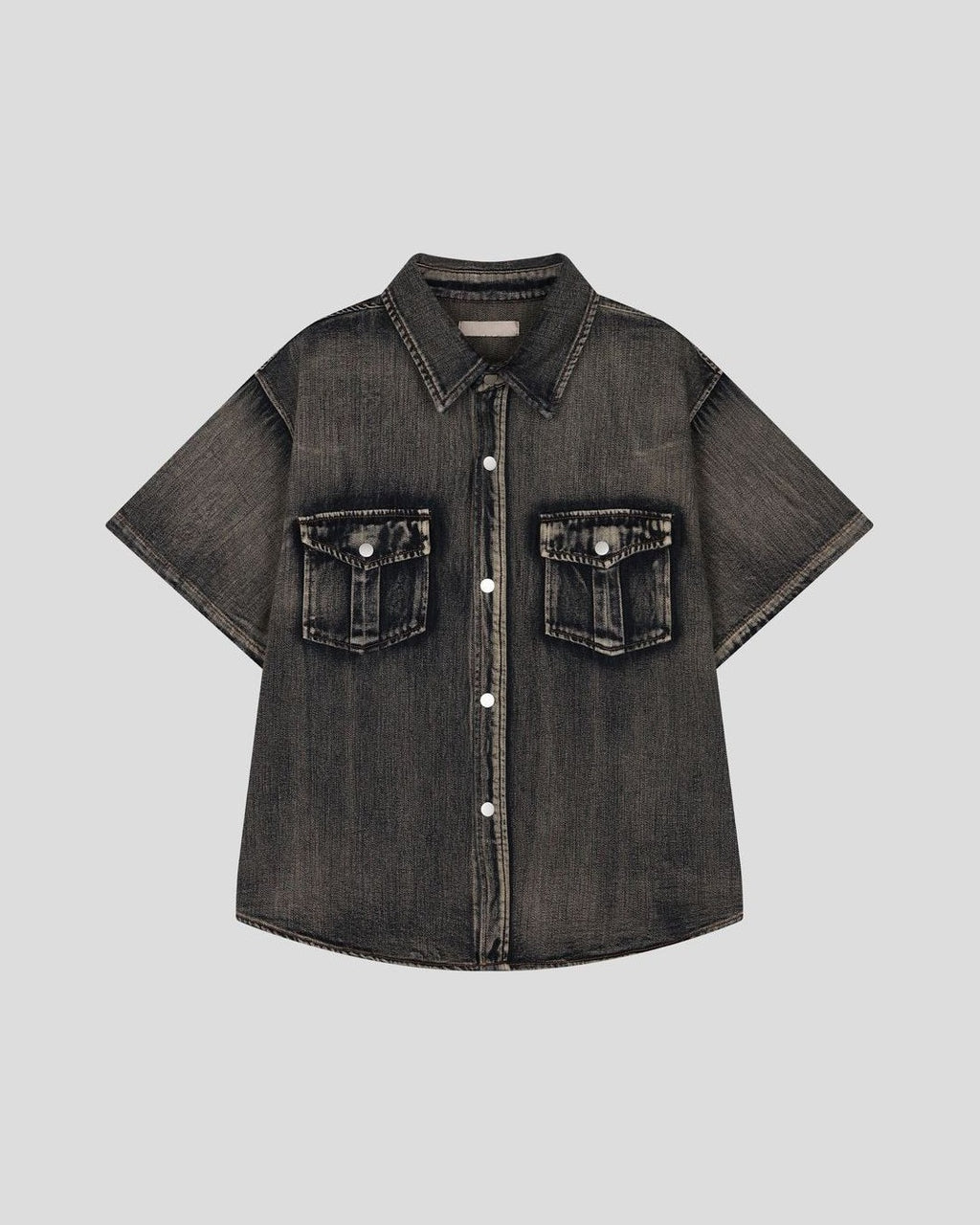 (UNISEX) Slub Denim Over Shirts