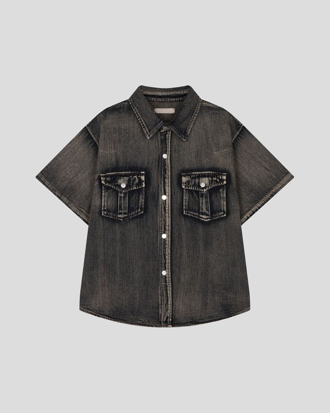 (UNISEX) Slub Denim Over Shirts
