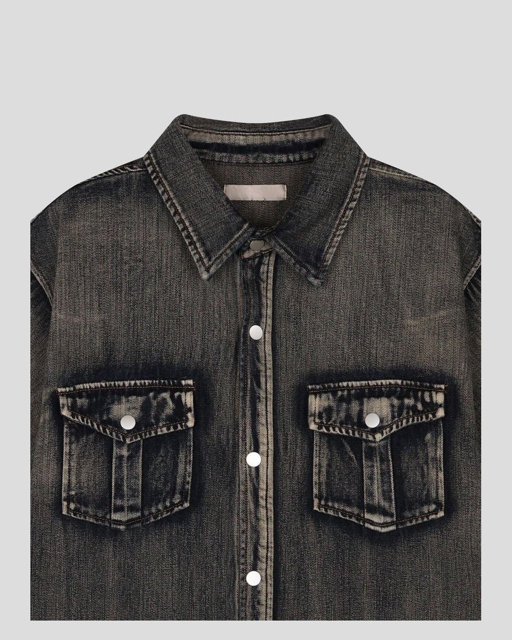 (UNISEX) Slub Denim Over Shirts