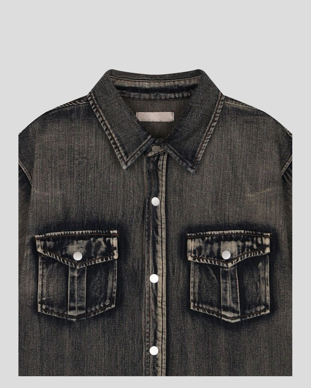 (UNISEX) Slub Denim Over Shirts