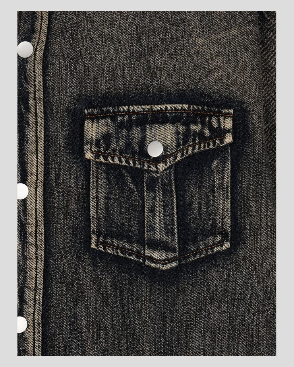 (UNISEX) Slub Denim Over Shirts