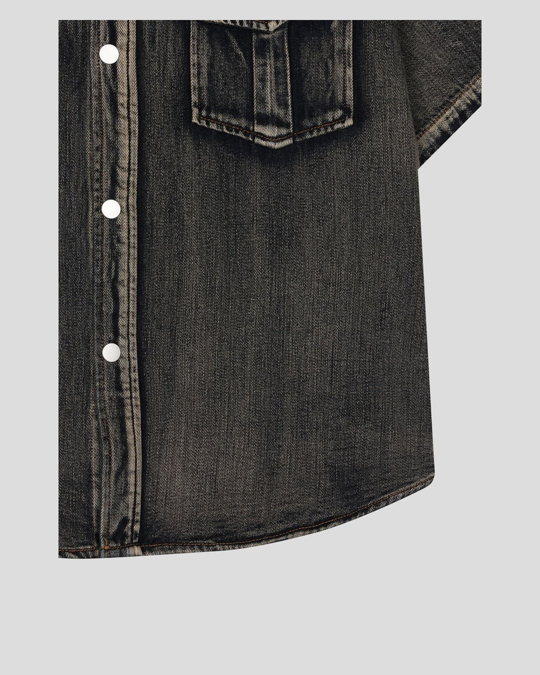 (UNISEX) Slub Denim Over Shirts