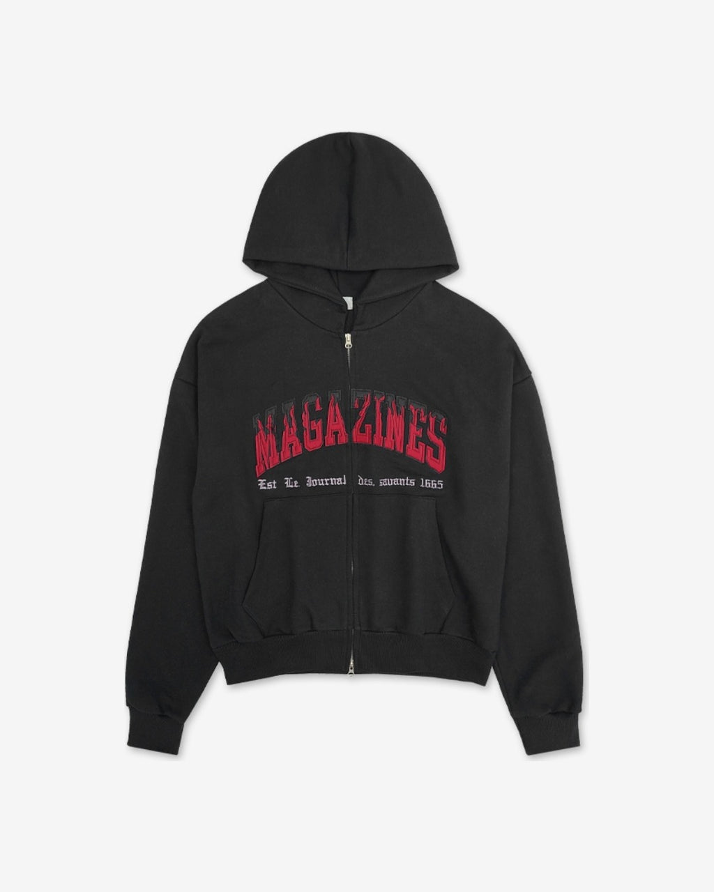 (UNISEX) Magazine Over Hood Zip-Up