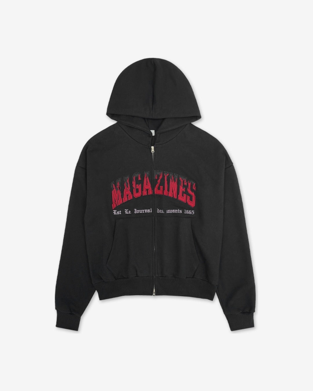 (UNISEX) Magazine Over Hood Zip-Up