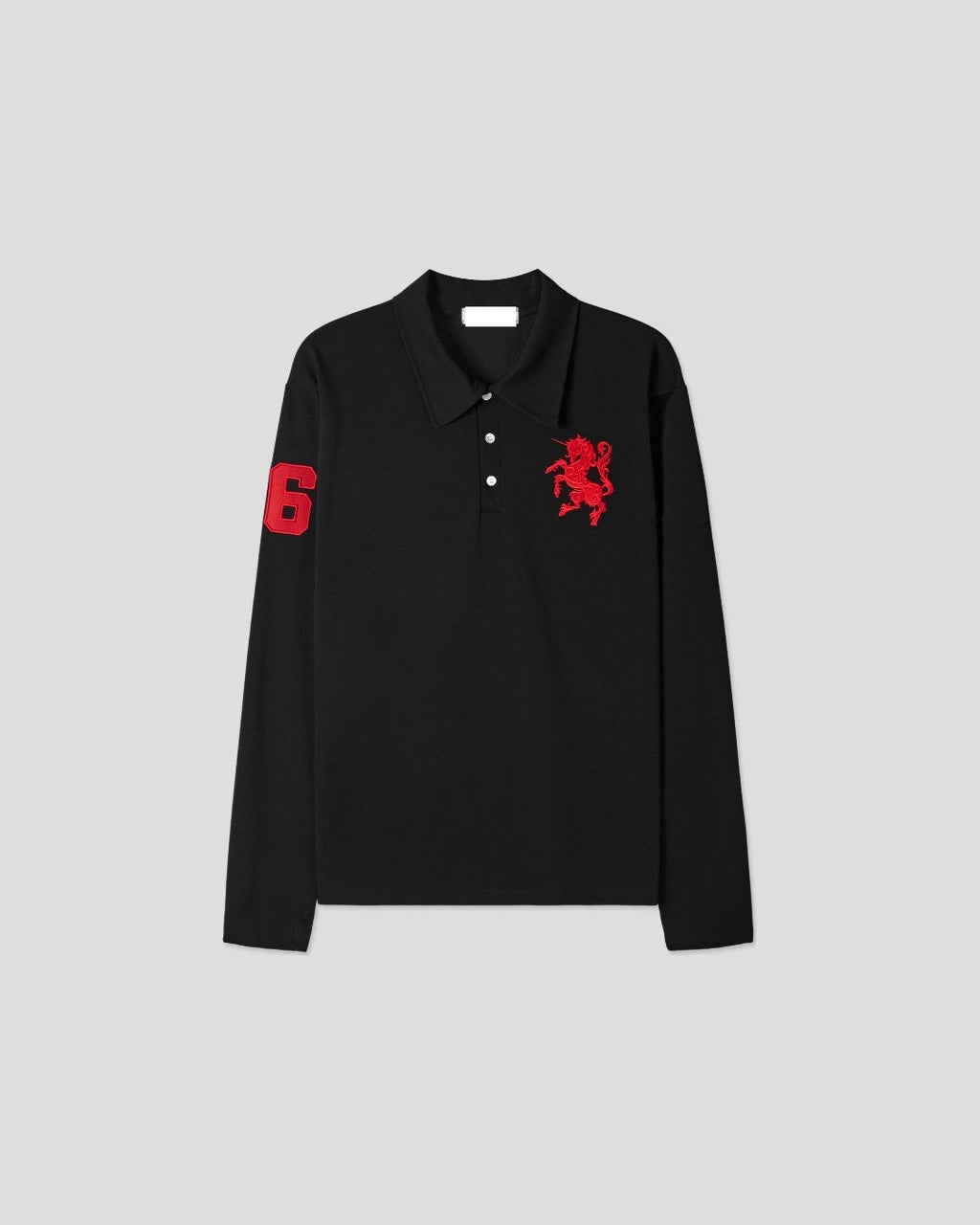 (UNISEX) Horse PK Collar Long Sleeve