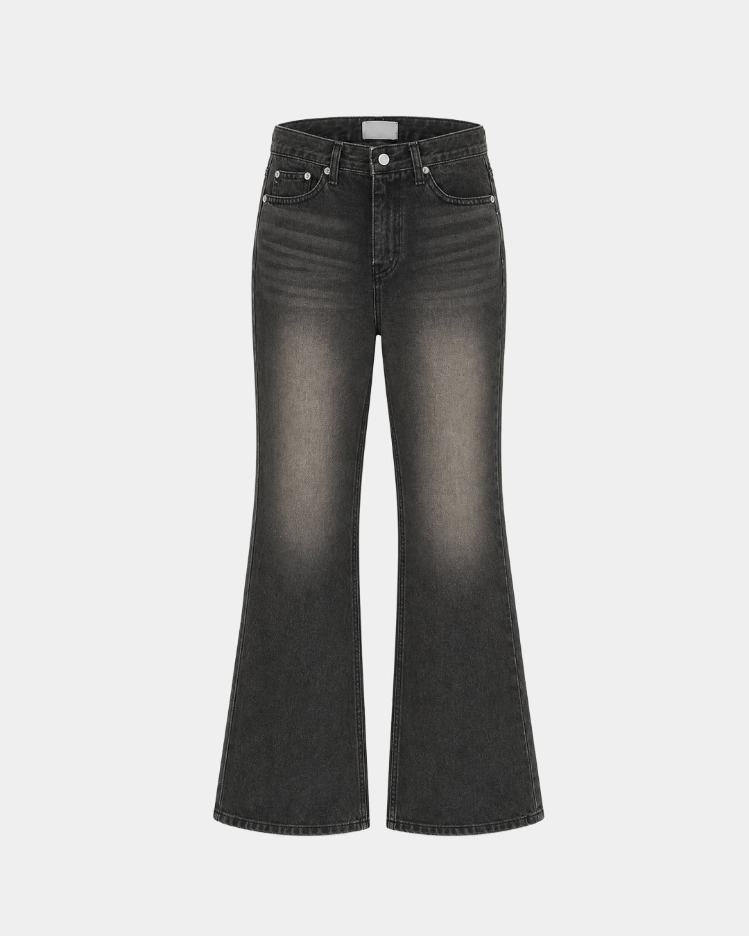 (W's) Black Washed Bootscut Jeans