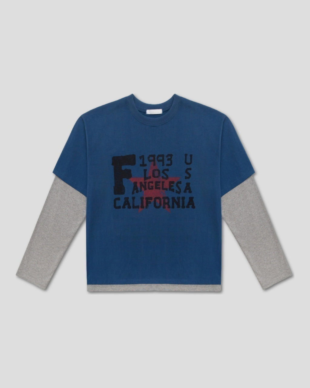 (UNISEX) Retro Star Layered Long Sleeve