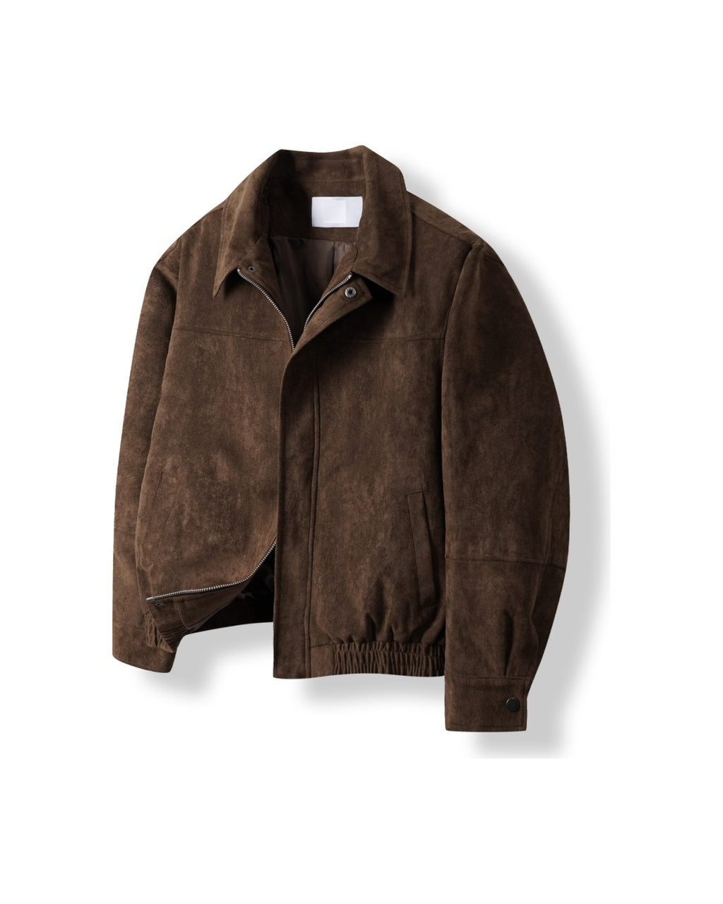 (UNISEX) Ar Paneled Suede Crop Jacket