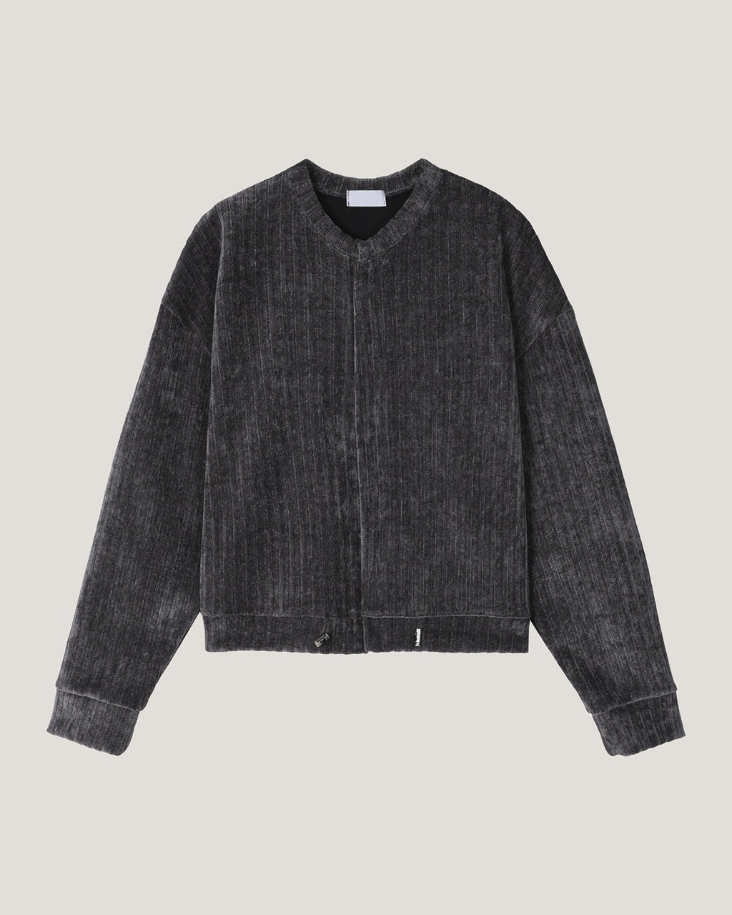 (UNISEX) Velour Crop Cardigan