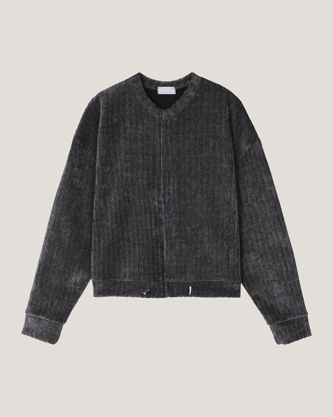 (UNISEX) Velour Crop Cardigan