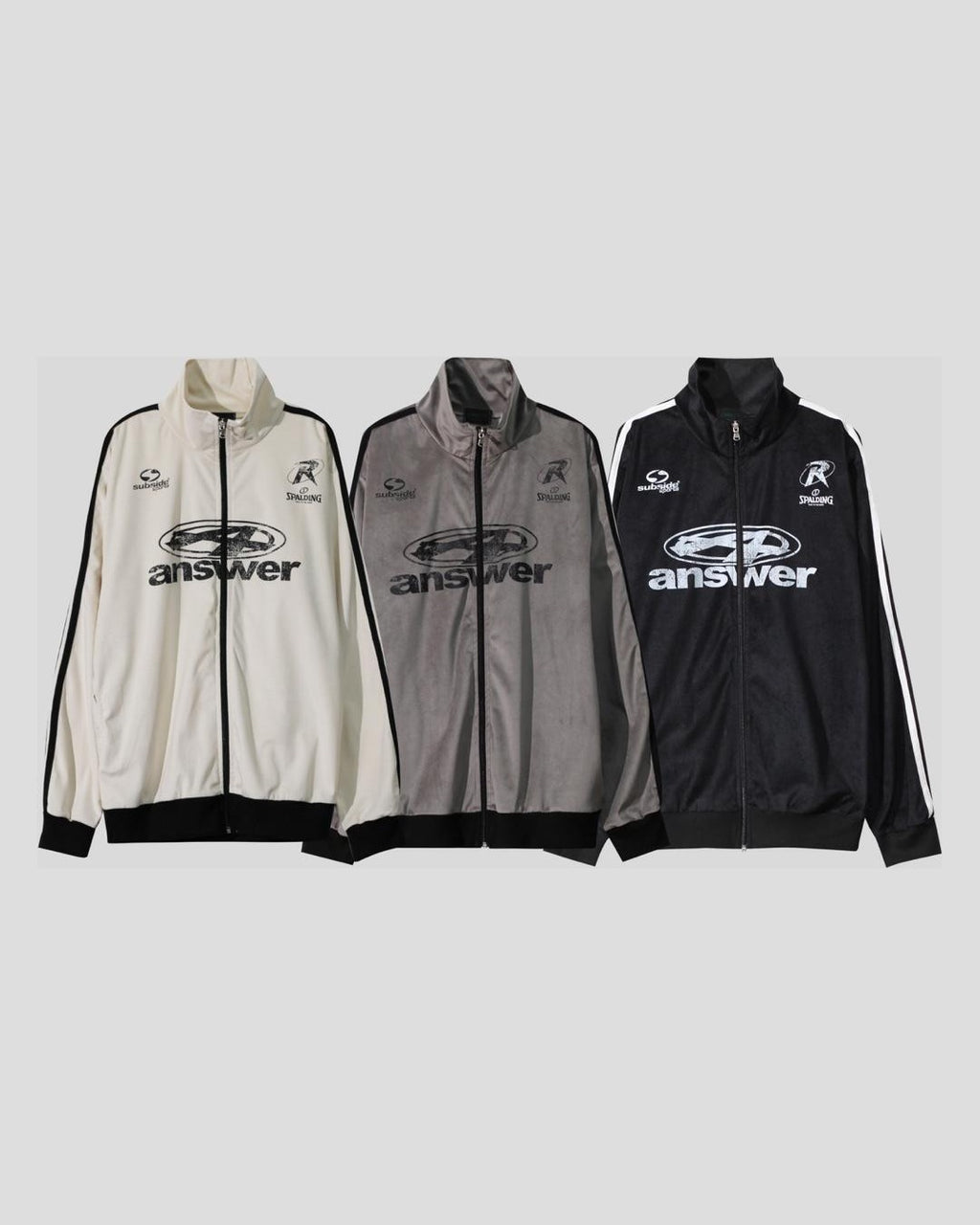 (UNISEX) Velour Track Jersey Jacket