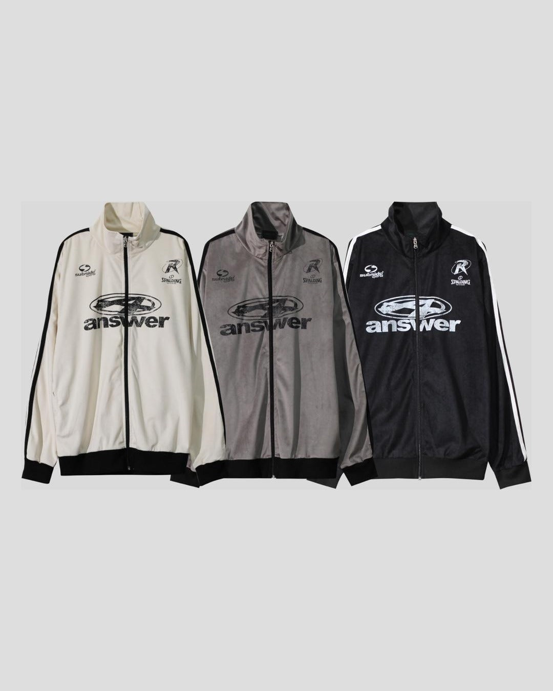 (UNISEX) Velour Track Jersey Jacket