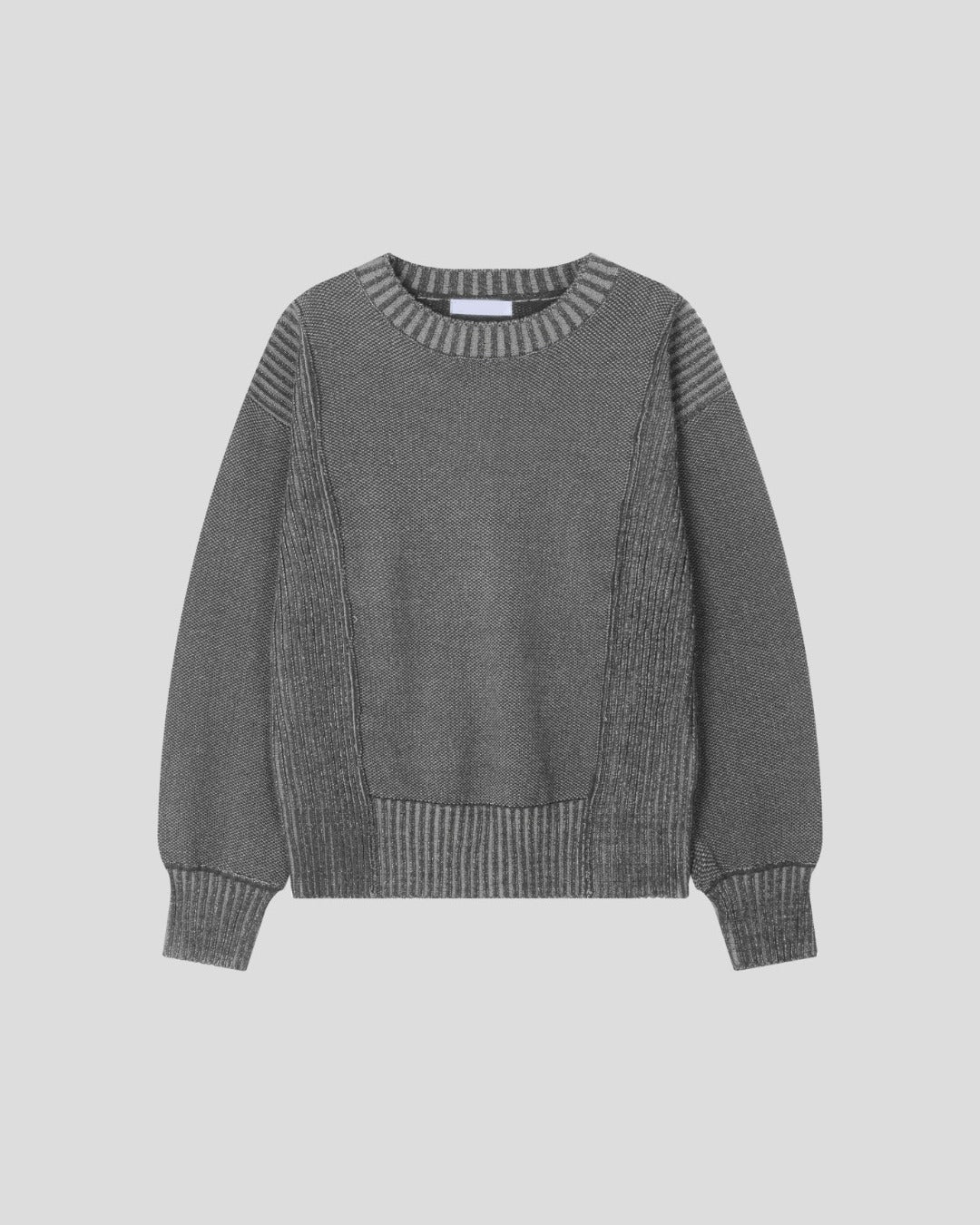 (UNISEX) Two-Tone Round Knit