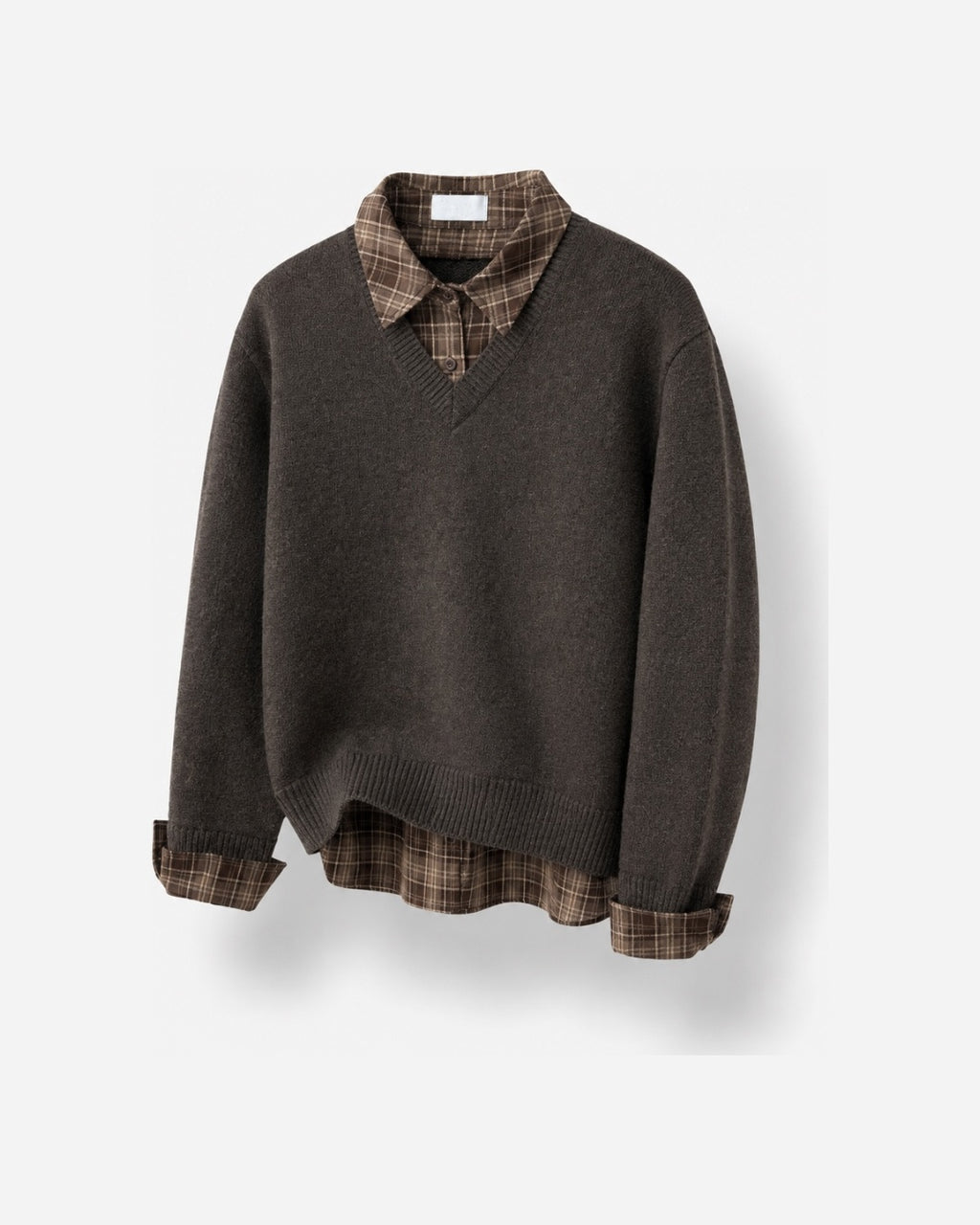 (UNISEX) Lua Shirt Layered V-Neck Knit