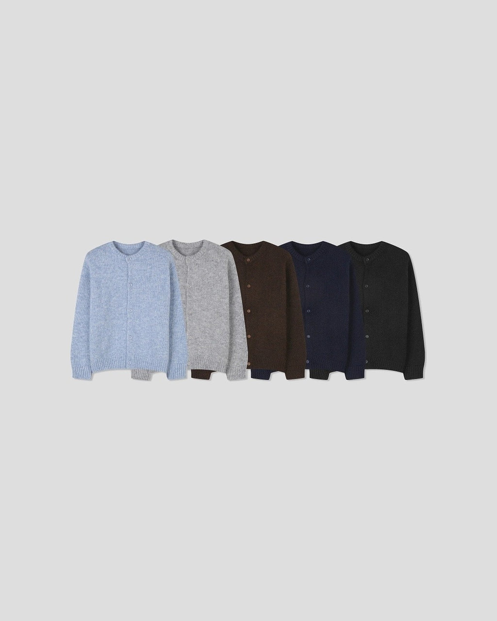 (UNISEX) Wool-mix Heavy Brush Knit Cardigan