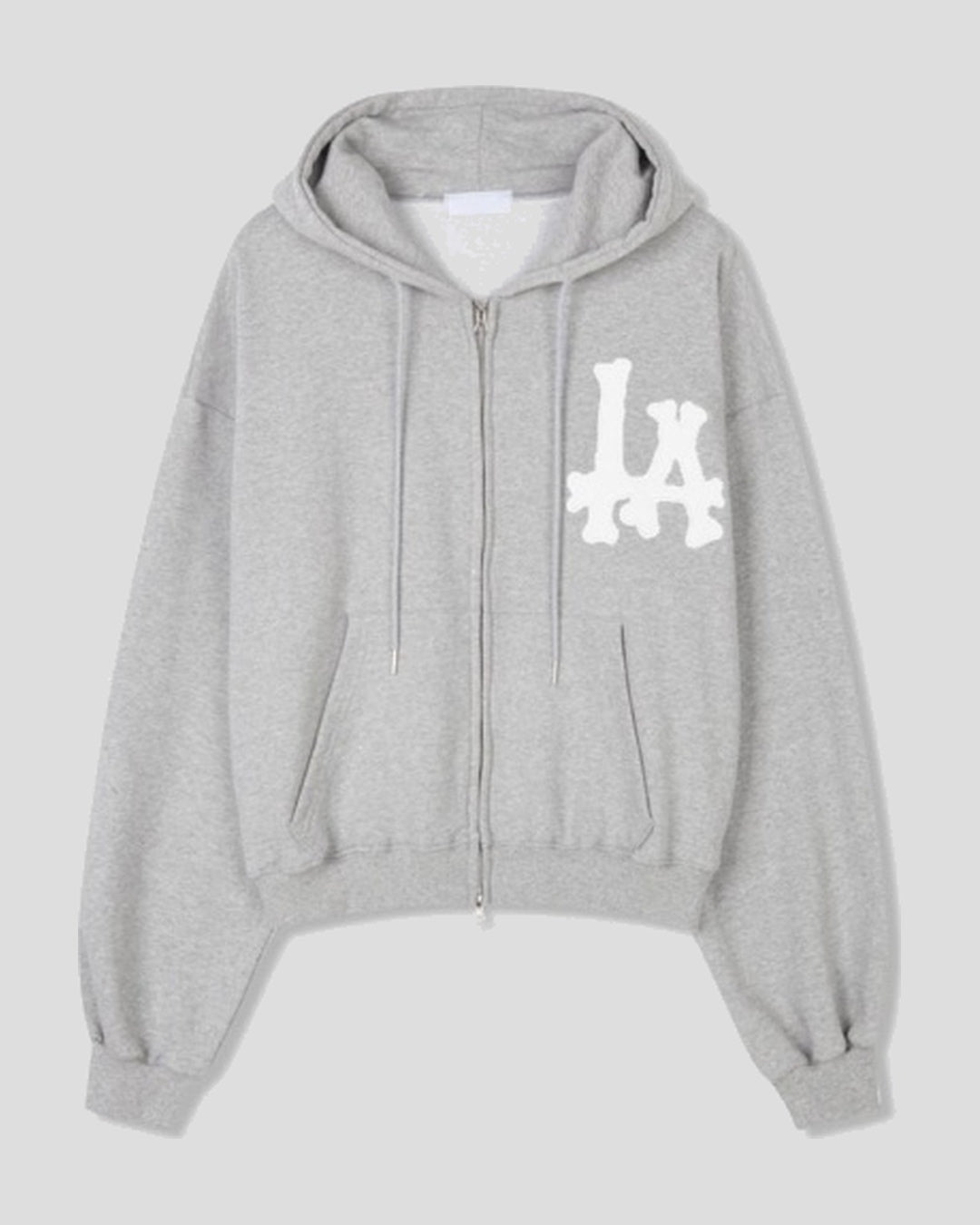 (UNISEX) LA Crop Hood Zip-up