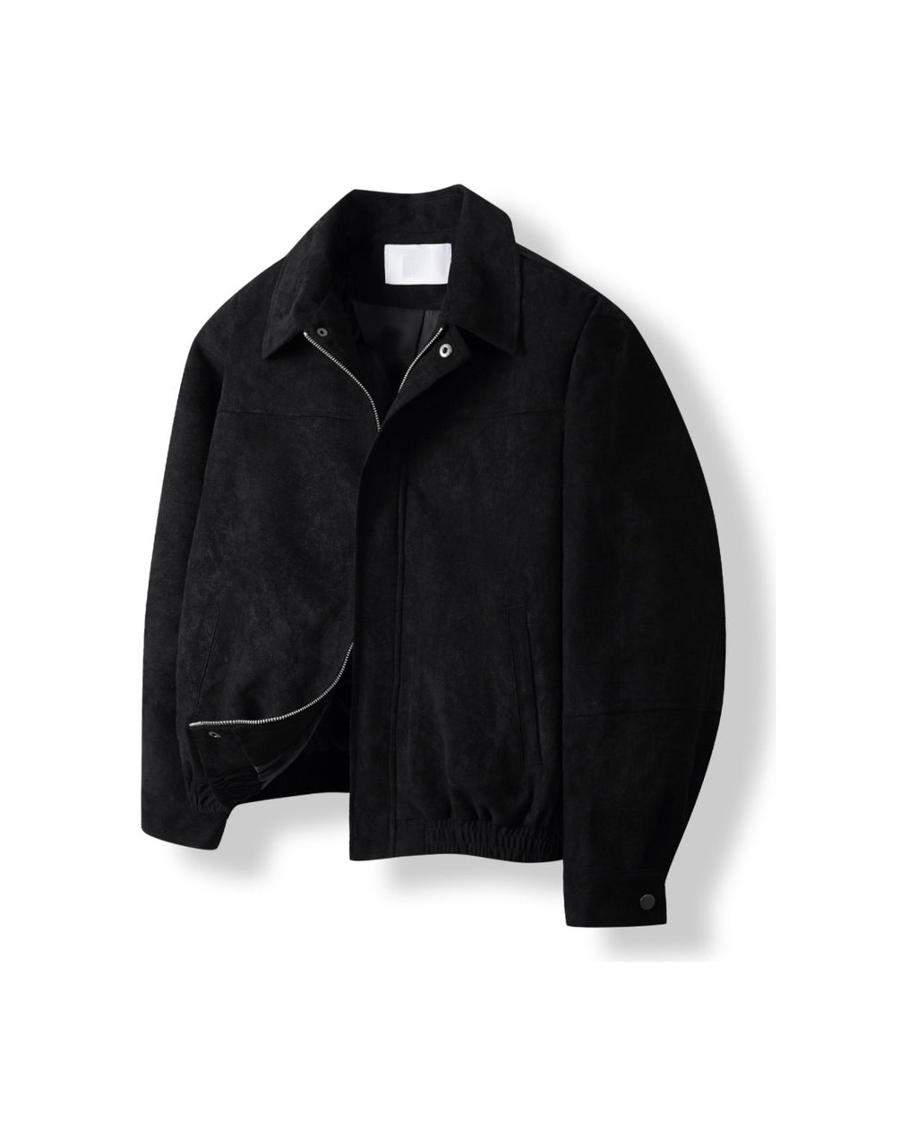 (UNISEX) Ar Paneled Suede Crop Jacket