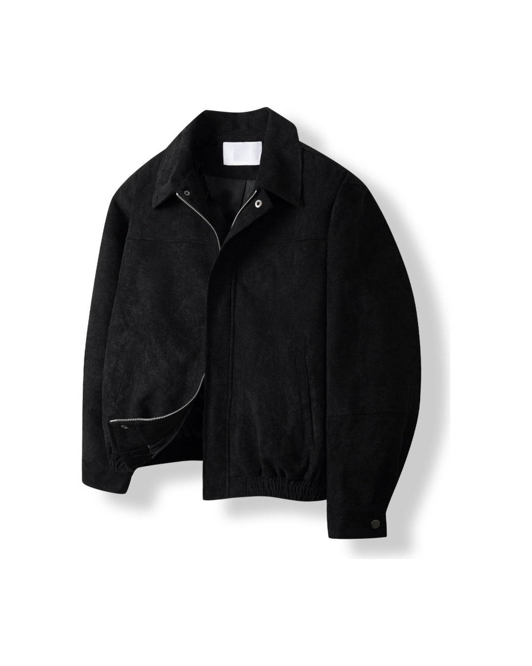 (UNISEX) Ar Paneled Suede Crop Jacket