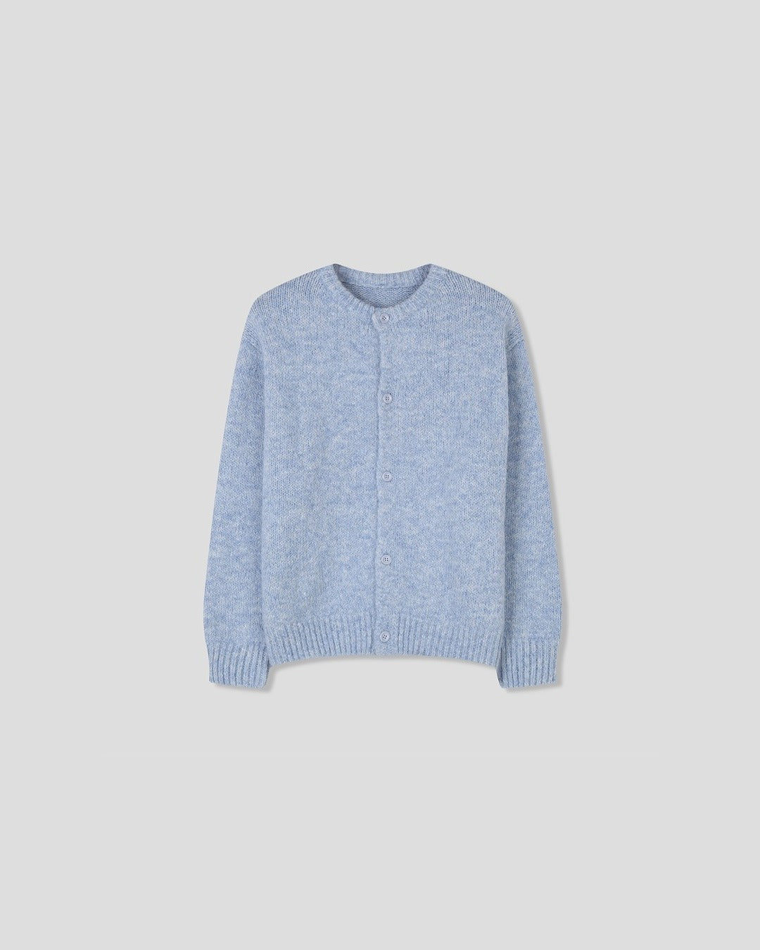 (UNISEX) Wool-mix Heavy Brush Knit Cardigan