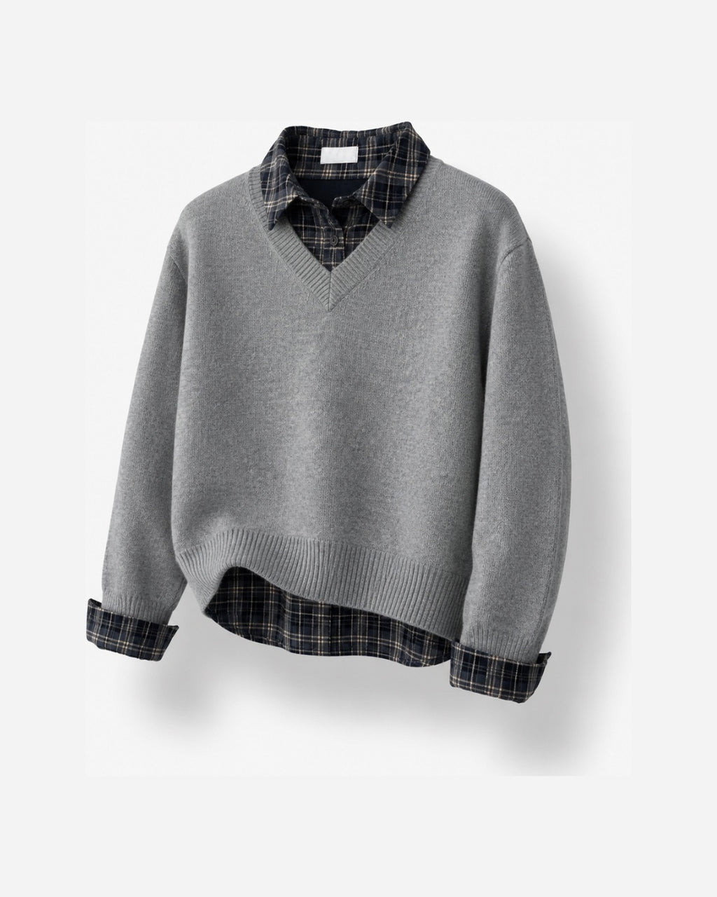 (UNISEX) Lua Shirt Layered V-Neck Knit
