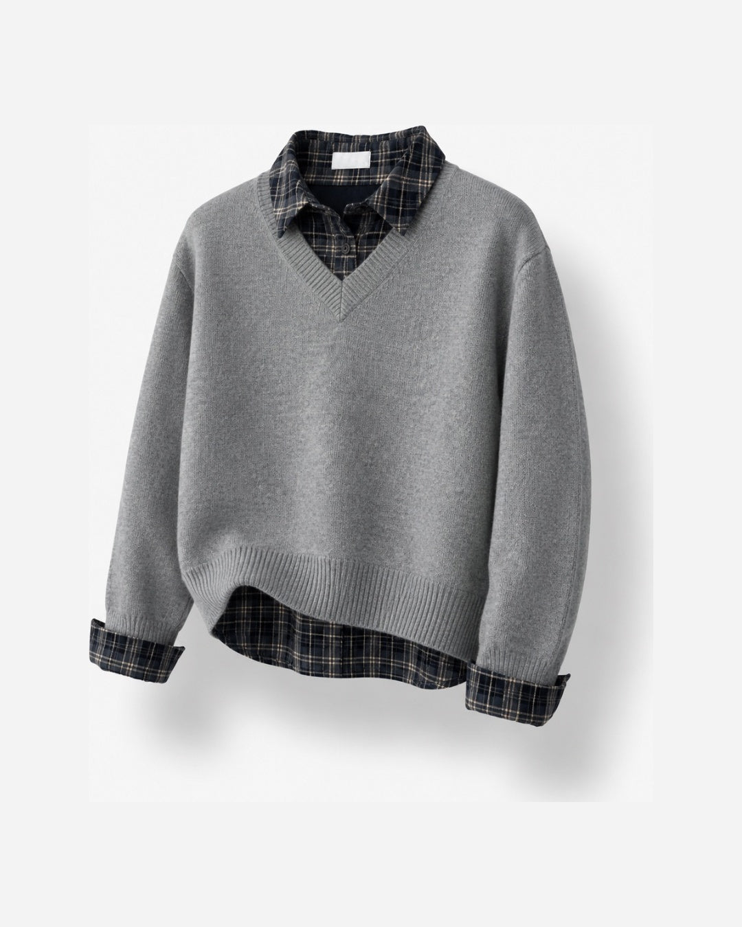 (UNISEX) Lua Shirt Layered V-Neck Knit