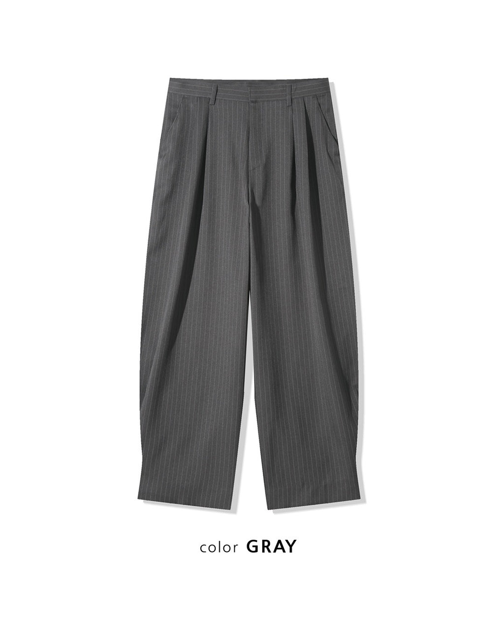 (UNISEX) Pintuck Stripe Wide Slacks