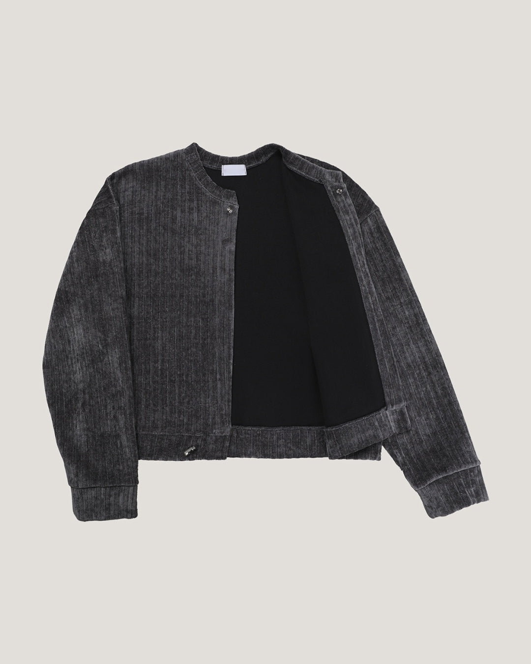 (UNISEX) Velour Crop Cardigan