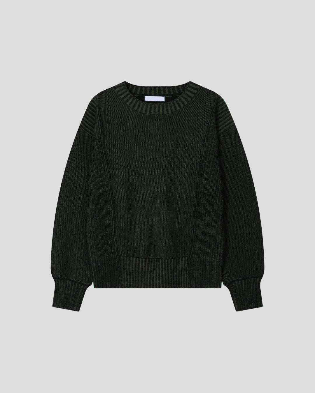 (UNISEX) Two-Tone Round Knit