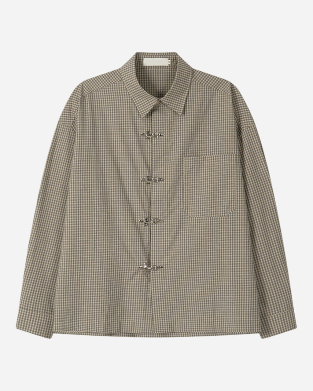 (UNISEX) Fireman Buckle Check Shirt