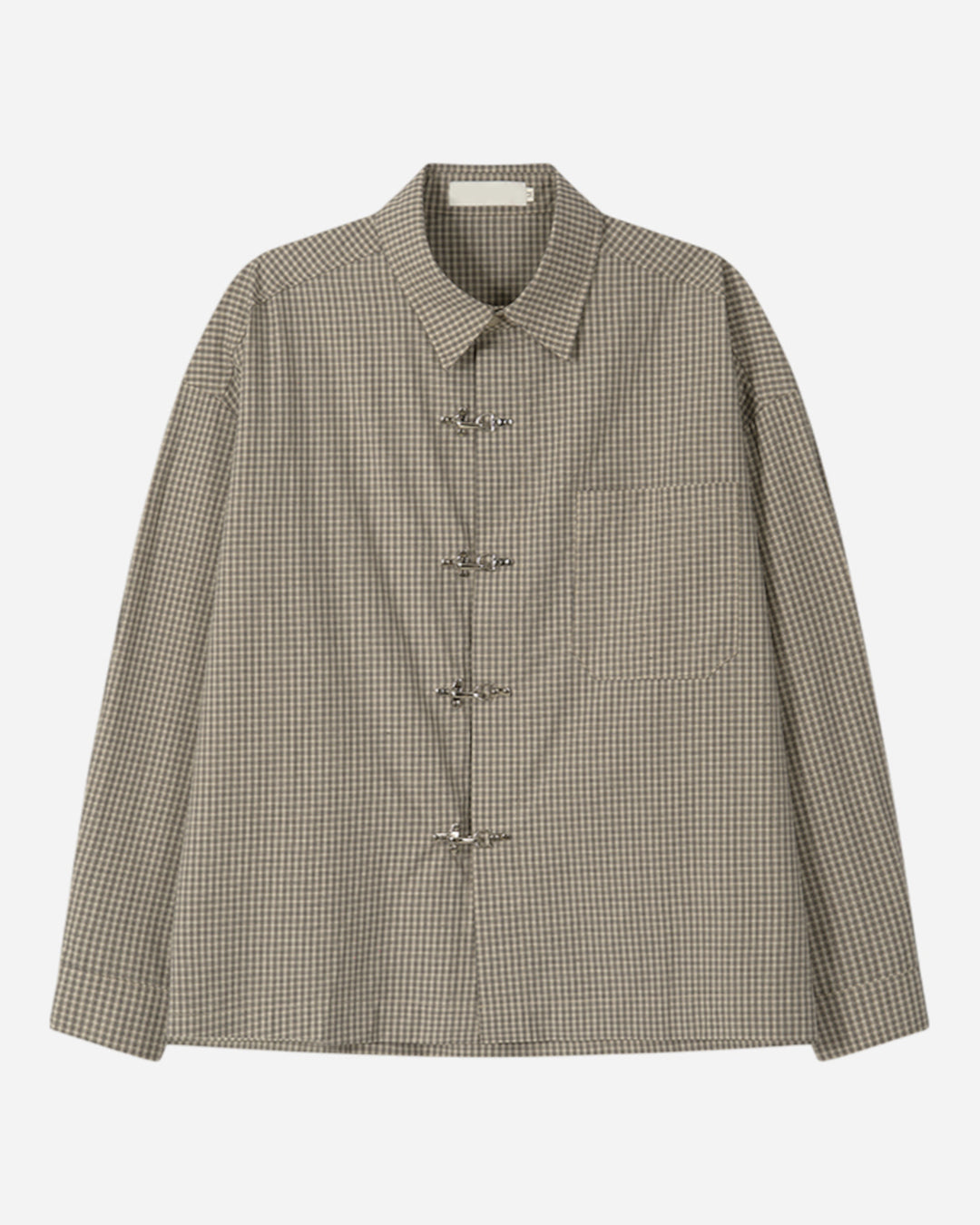 (UNISEX) Fireman Buckle Check Shirt
