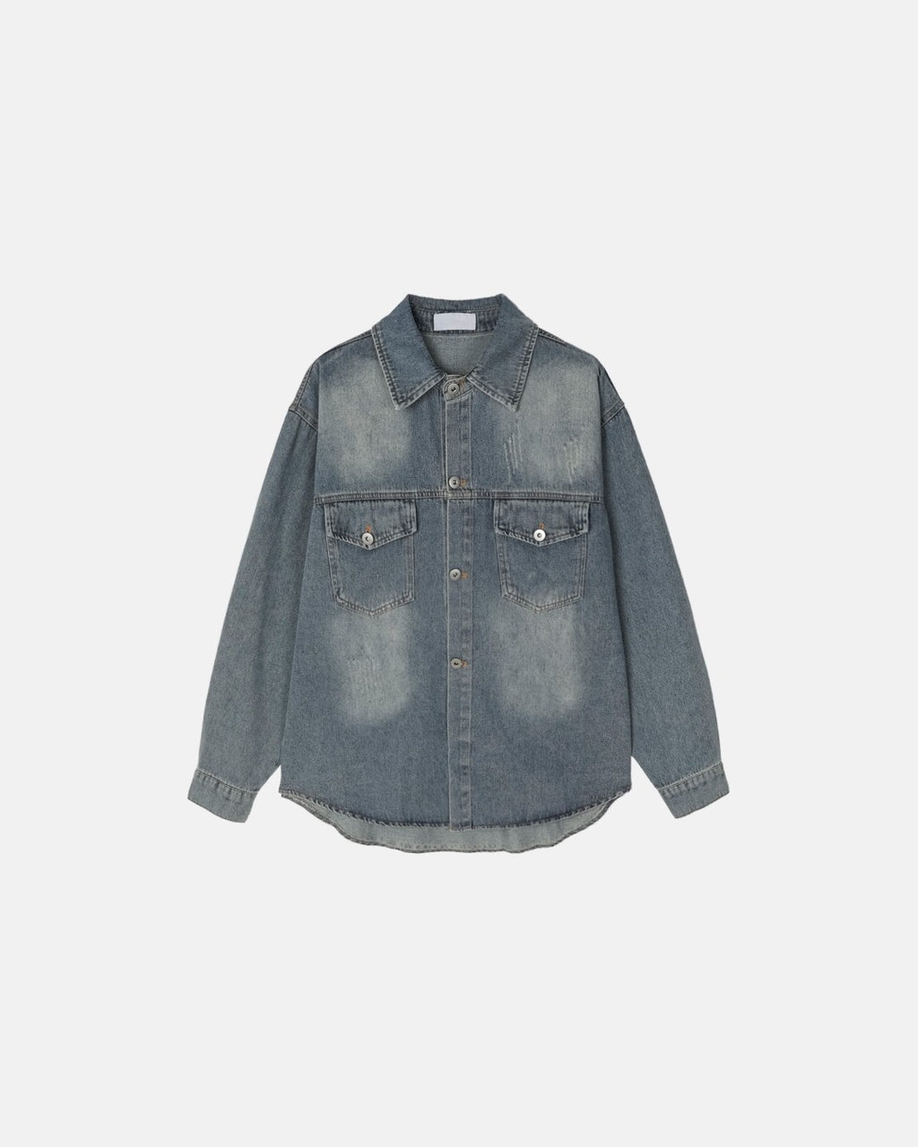 (UNISEX) Scratch Denim Shirts Jacket