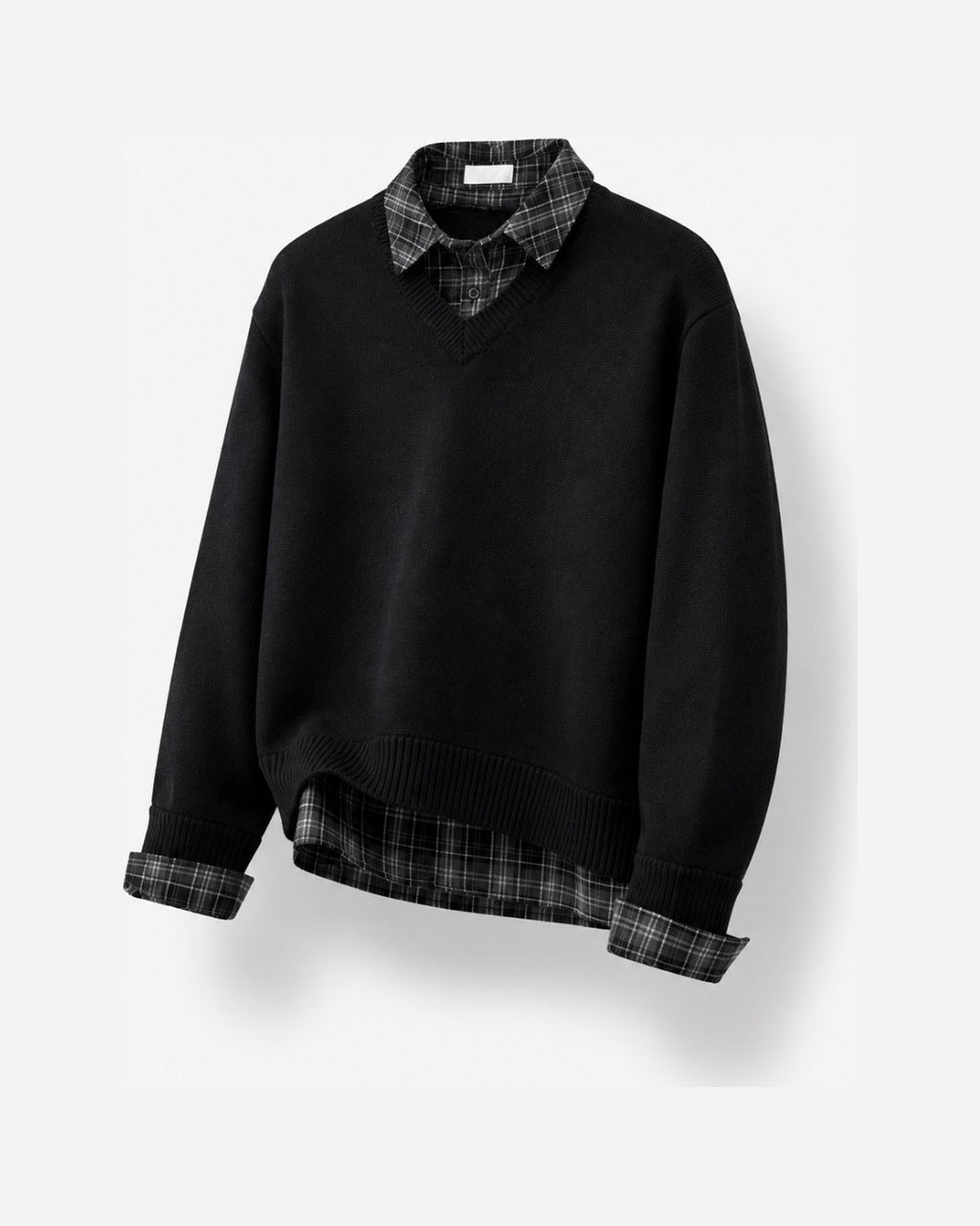 (UNISEX) Lua Shirt Layered V-Neck Knit