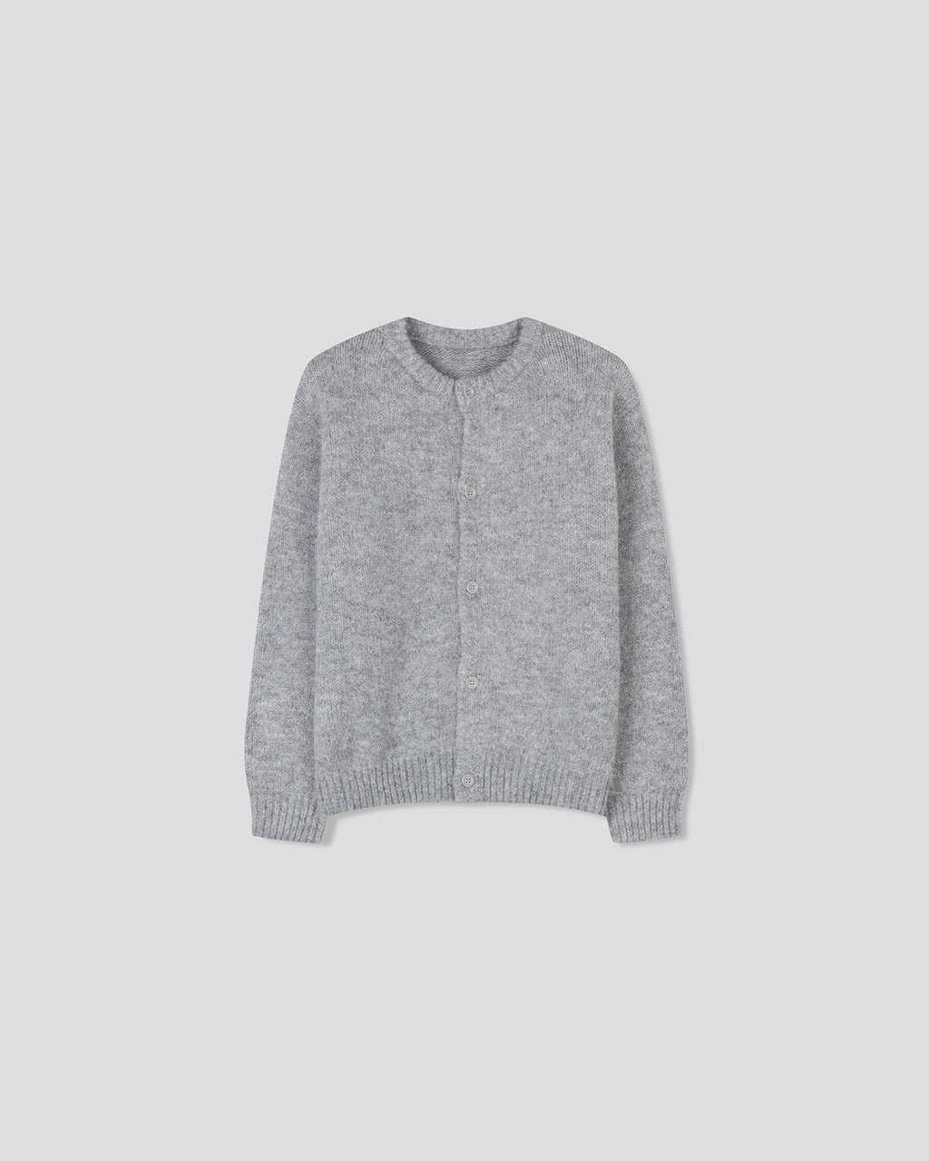(UNISEX) Wool-mix Heavy Brush Knit Cardigan