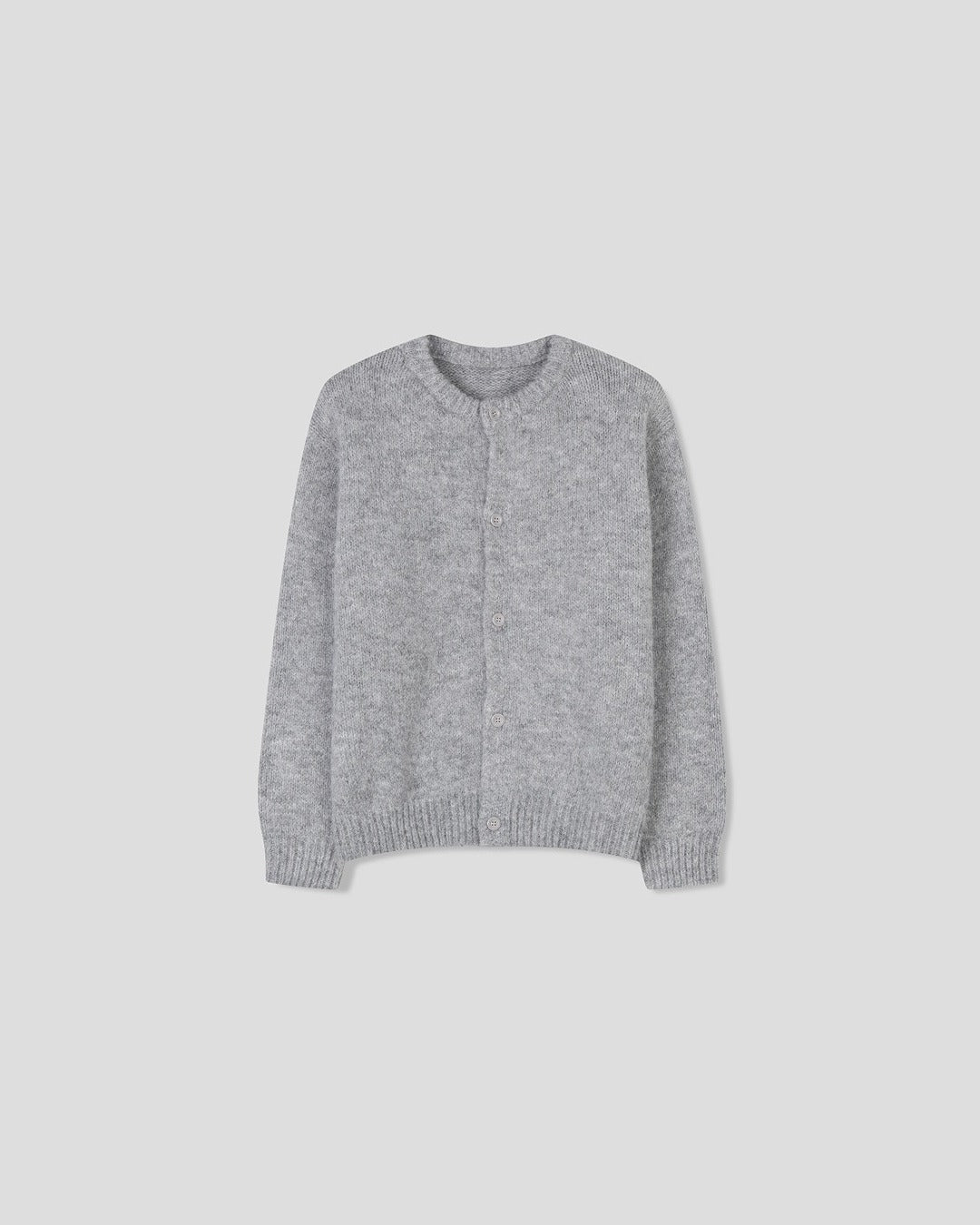 (UNISEX) Wool-mix Heavy Brush Knit Cardigan