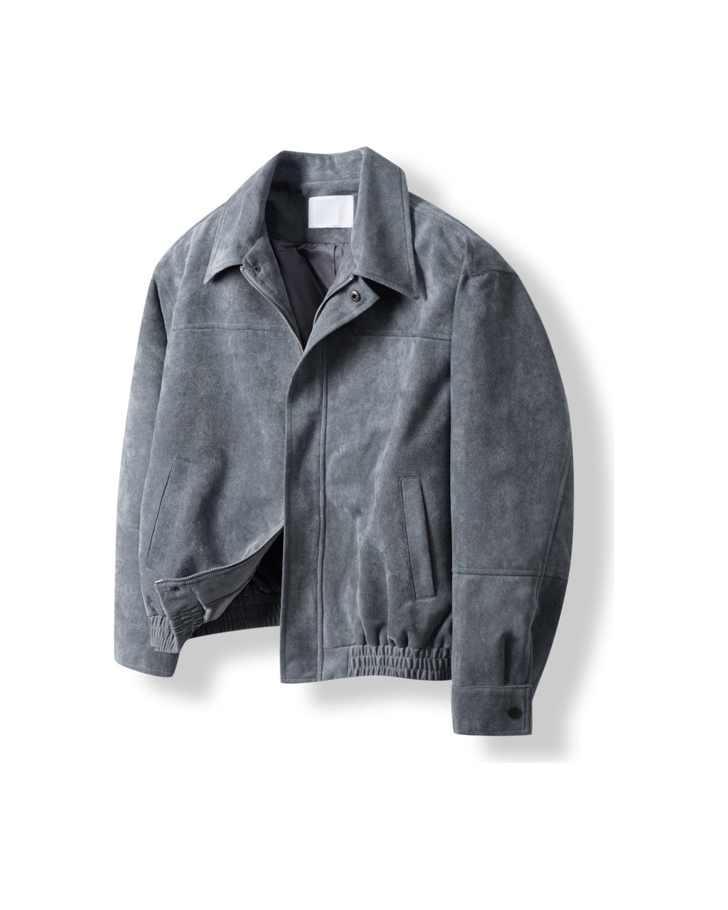(UNISEX) Ar Paneled Suede Crop Jacket