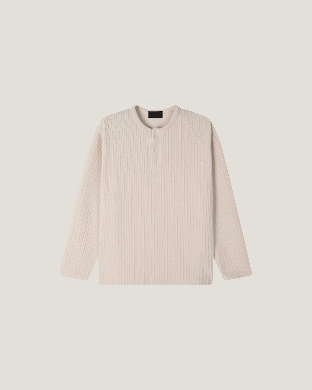(M's) Velour Henley Neck Long Sleeve