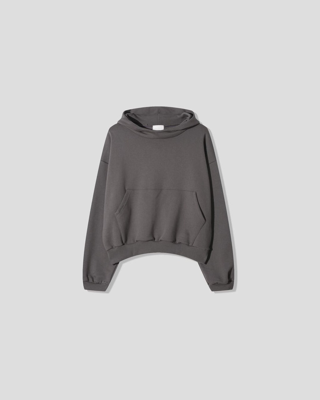 (UNISEX) Half High Neck Crop Hoodie