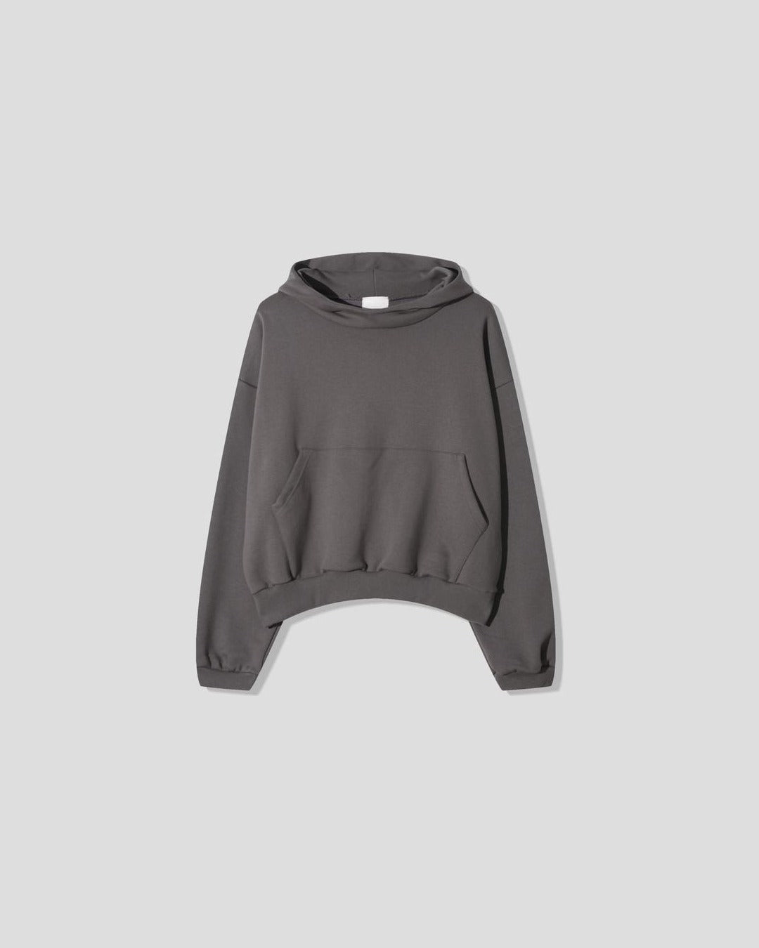 (UNISEX) Half High Neck Crop Hoodie