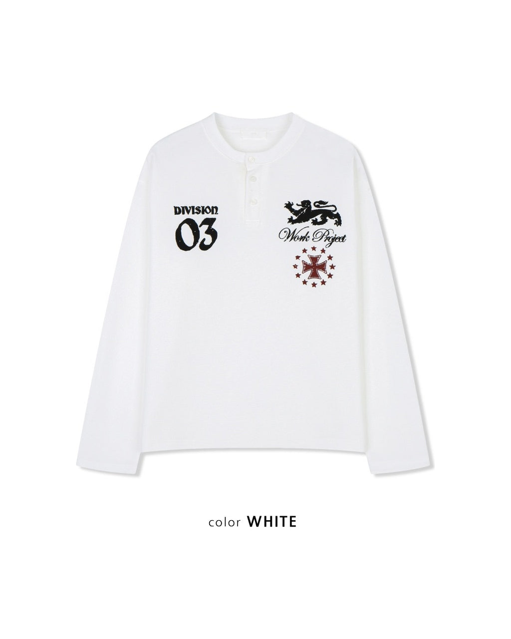 (UNISEX) Project Waffle Henley Long Sleeve