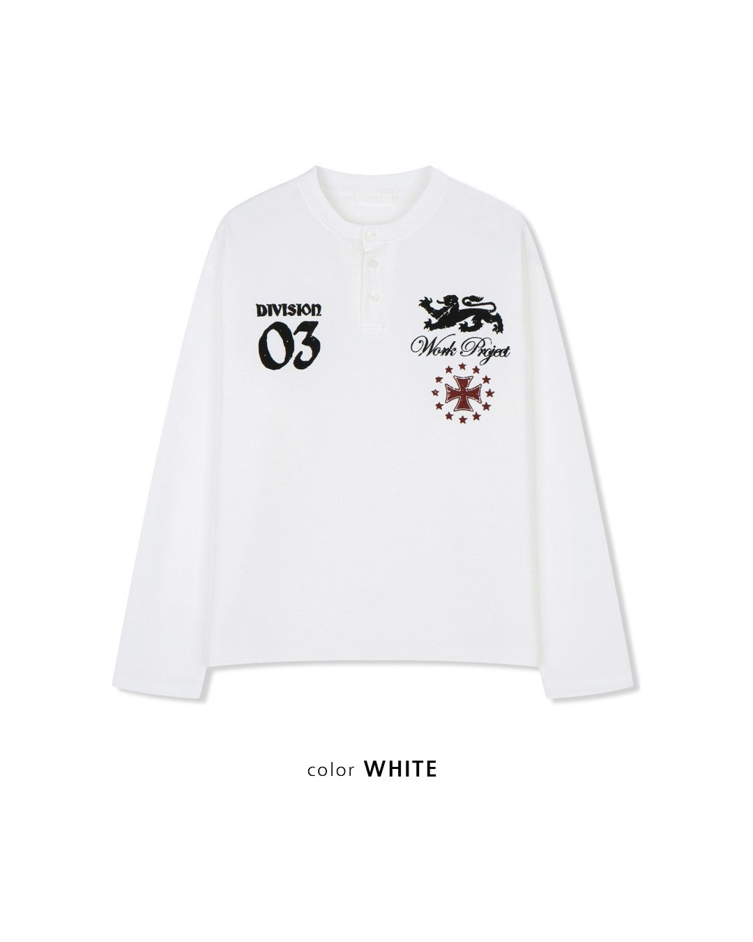 (UNISEX) Project Waffle Henley Long Sleeve