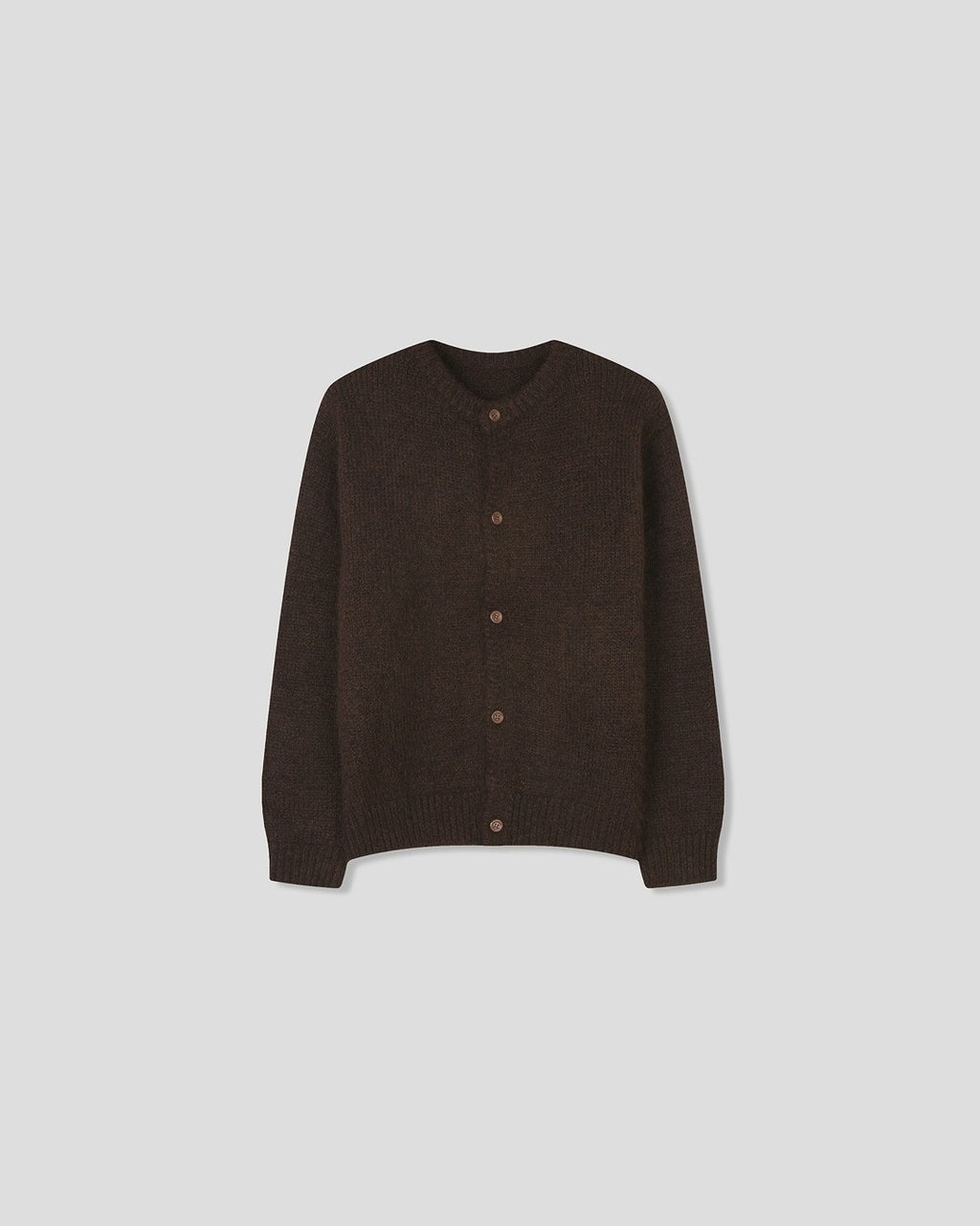 (UNISEX) Wool-mix Heavy Brush Knit Cardigan